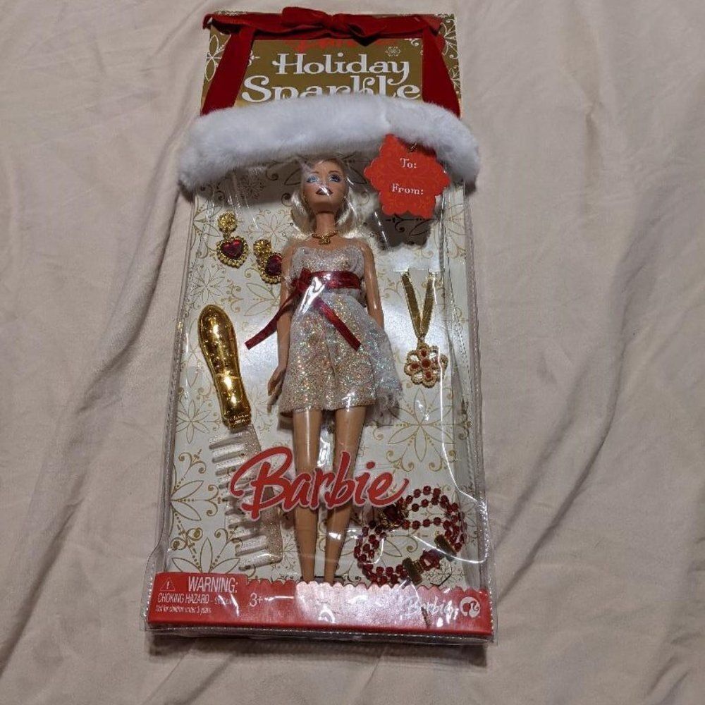🆕NWT 2008 BARBIE HOLIDAY SPARKLE GIFT SET